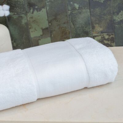 Organic bath sheet with printable border Thumbnail