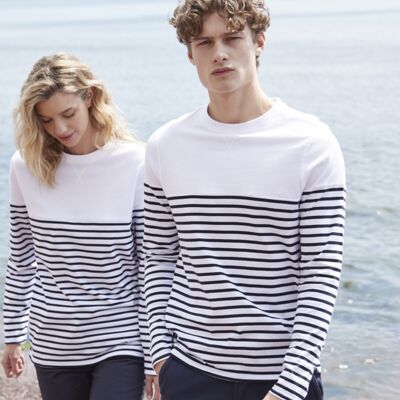 Front Row Unisex Long Sleeve Breton Striped T-Shirt Thumbnail