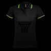 SOL'S Ladies Pasadena Tipped Cotton Piqué Polo Shirt Thumbnail