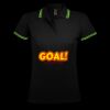 SOL'S Ladies Pasadena Tipped Cotton Piqué Polo Shirt Thumbnail